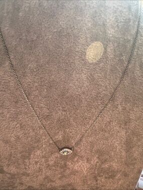 Delicate Silver Crystal opal Eye Pendant Necklace - Women Jewelry